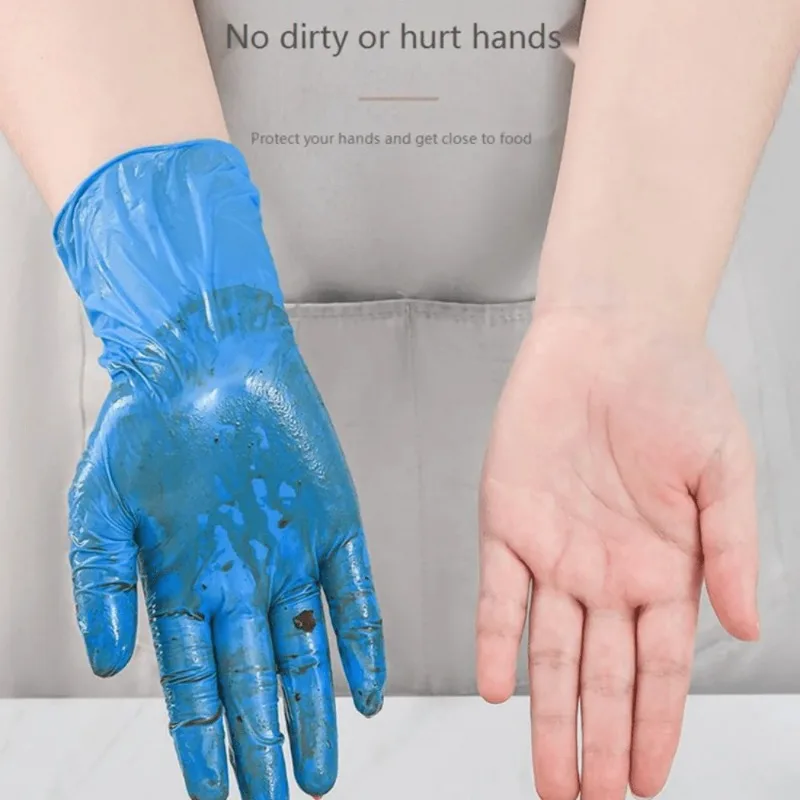 Disposable Nitrile Gloves Disposable Gloves Kitchen Waterproof Household Cleaning Gloves Latex Free 100/50/20PCS