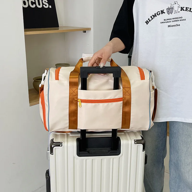 2024 New Women Color Leisure Sports Fitness Women Large Capacity Carrying Crossbody Luggage Bag Short Distance Business Travel