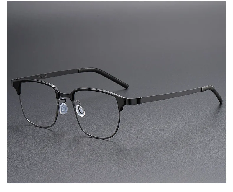KLAR Ultraleichte optische Gläser Reines Titan Vollrandrahmen Korrektionsbrillen Rx Herrenbrillen für Herrenbrillen Beliebt – Detail 10