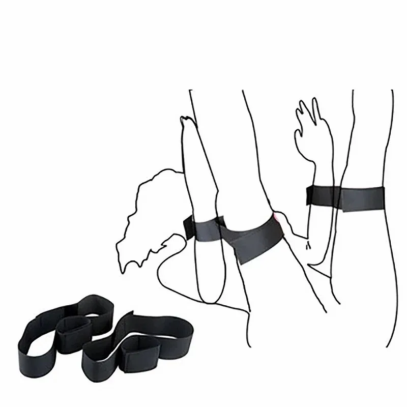 Adult Game SM Sex Restraint Handcuffs Slave BDSM Bondage Adjustable Ankle Straps Fetish No Vibrator Erotic Accessories Sex Shop