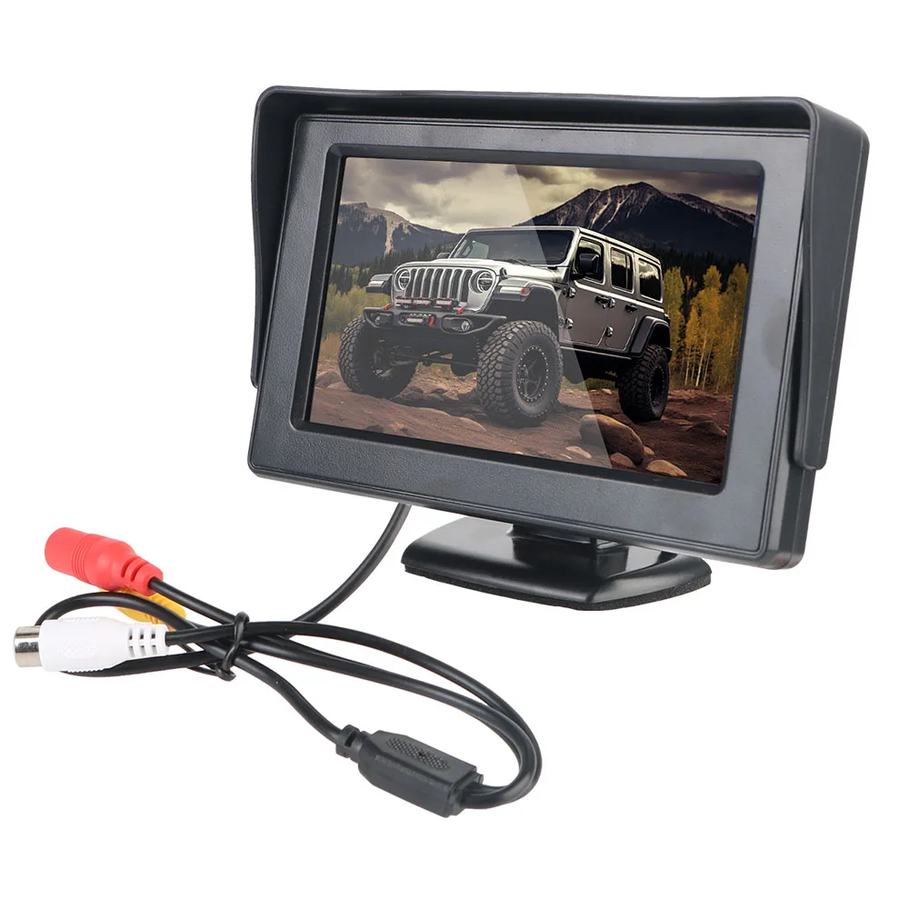 Car Video Players TFT LCD Cameras Parking Reverse Camera Screen 4.3 inch Car Accessories HD Display Foldable Monitor