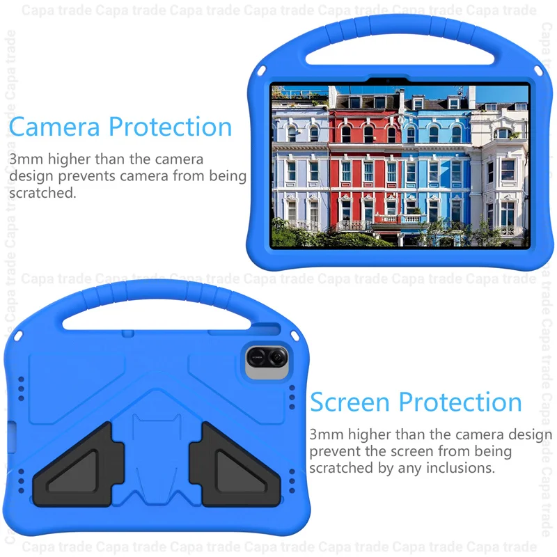 Kids Portable Shockproof Tablet Case with Kickstand, EVA Foam 11 Cover