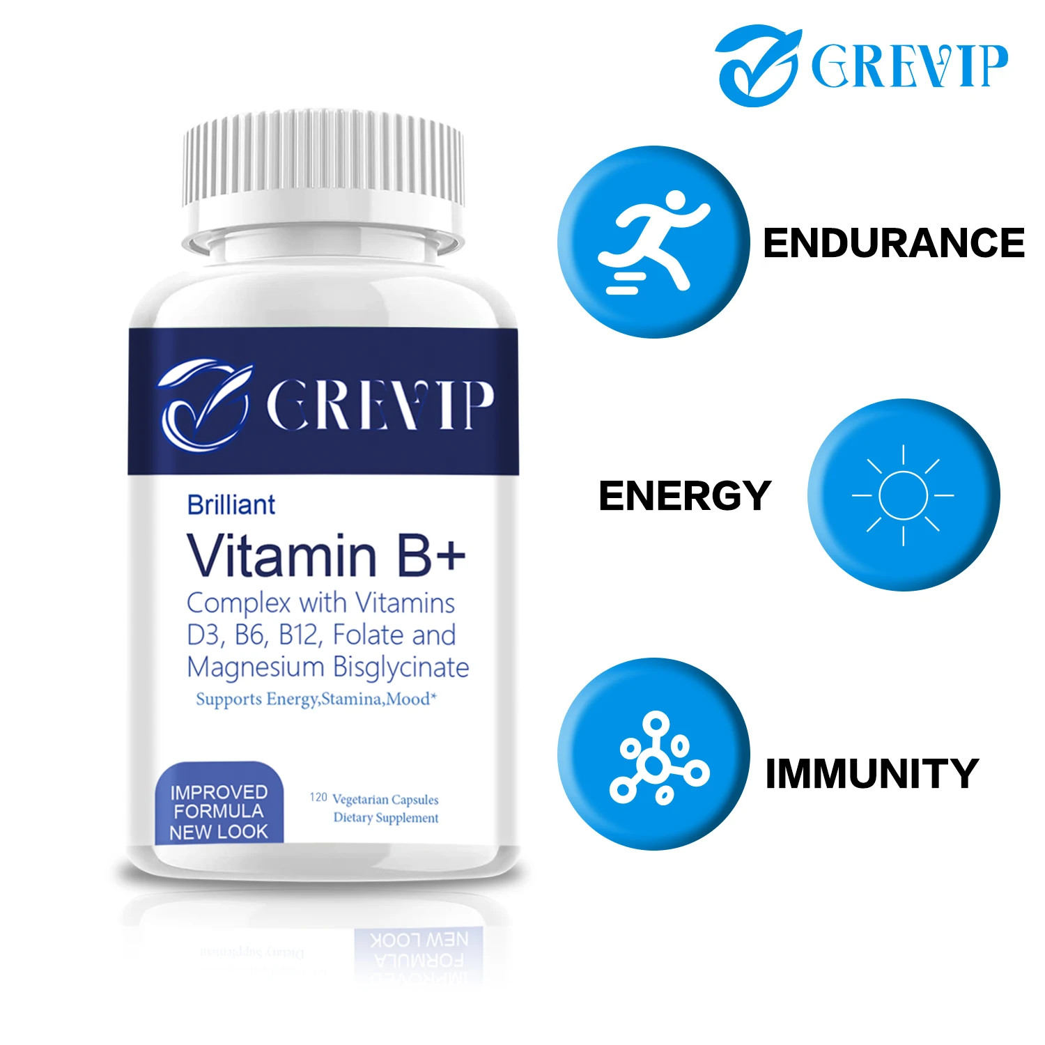

Vitamin B Complex - Provides Nerve and Brain Support and Boosts Immunity