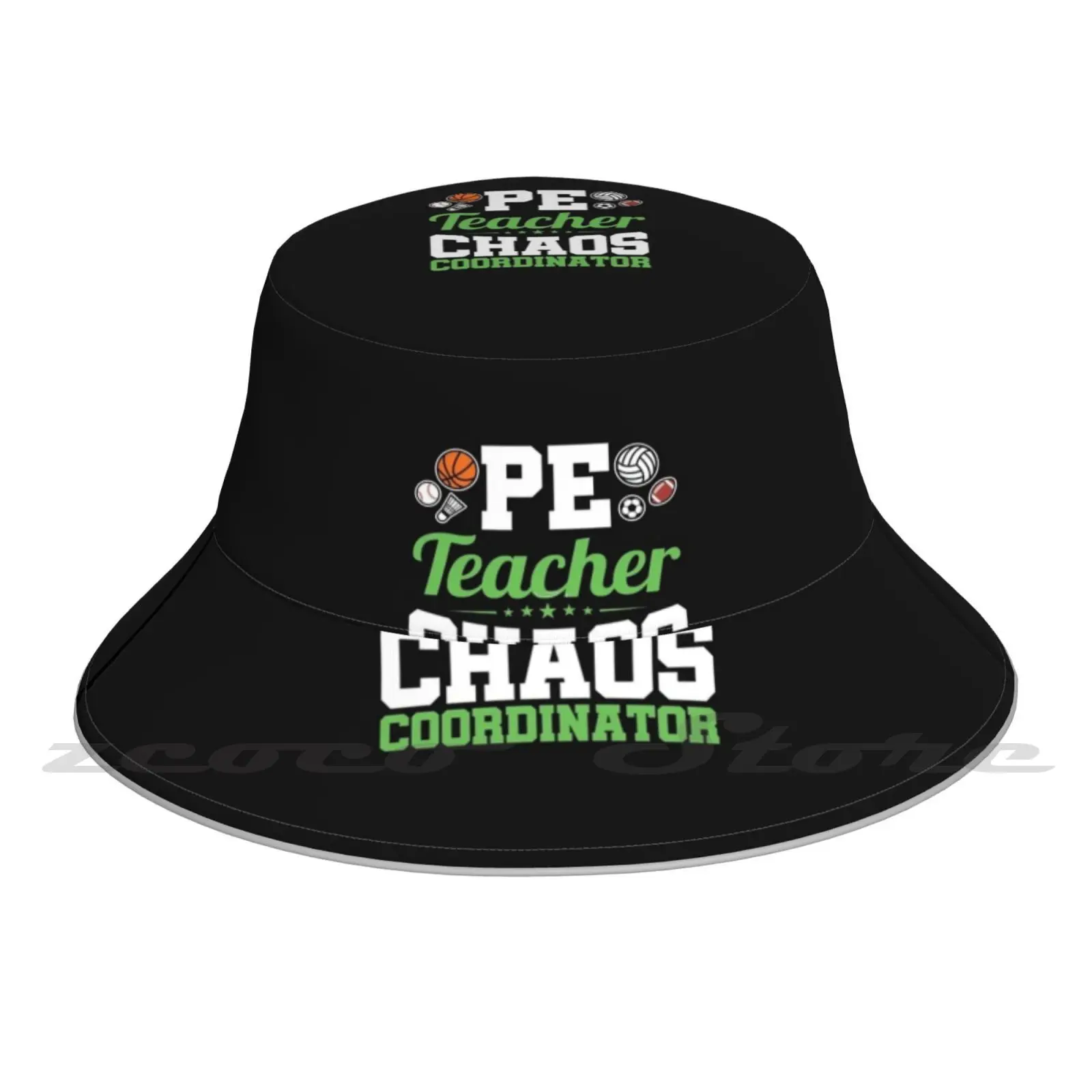 

Pe Teacher Chaos Coordinator Physical Cap Diy Light Foldable Sunshade Fashion Fisherman Hat Physical Teacher Physical Physical