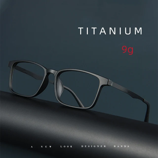 Lunettes d'affaires rétro grand carré TR90 en titane pour hommes, monture de Prescription optique pour myopie, A1003, nouvelle collection 2024 1