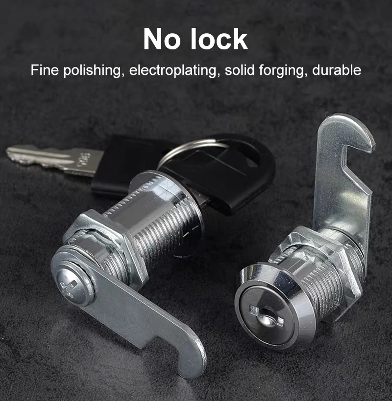Description Picture 3 of item1/2/4PCS Cylinder Locks Door Cabinet Mailbox Padlock Drawer Cupboard Box Lock With 2 Keys Cam Locks For Furniture Hardware