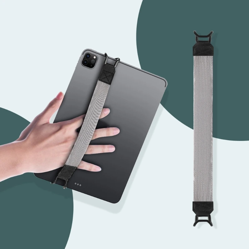 One-Hand Operation Protective Leather Strap with Finger Grip for Tablets and E-Readers