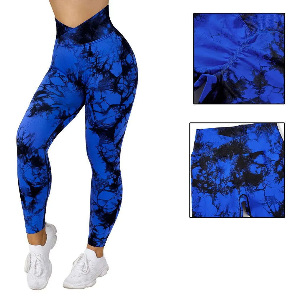 Vibrant Tie-Dye Push Up Seamless Workout Leggings