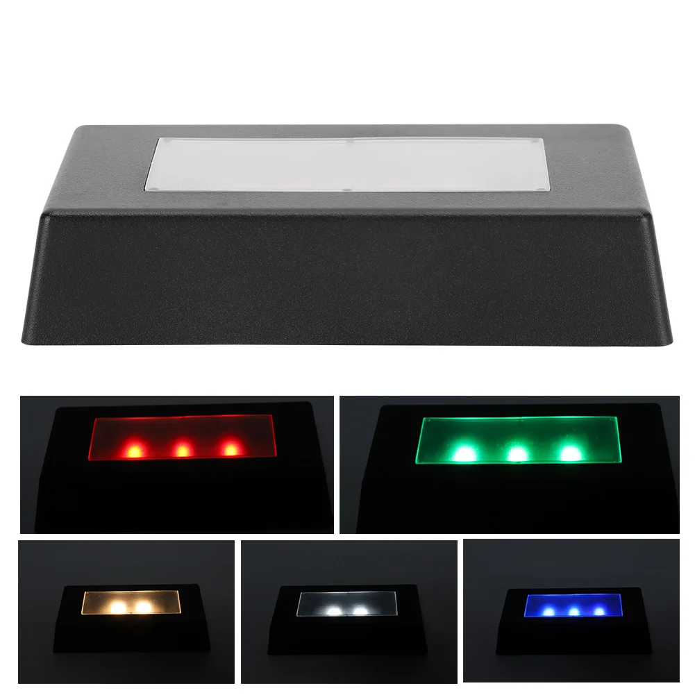LED Colorful Luminous Base Light Crystal Display Base Color Changing Light Stand USB Cable 3D Crystal Statues Jewelry decorative lights led lights led lamp base