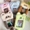 1PCS Plush Photocard Holder with Keychain,Cartoon Photo Sleeve ID Bank Credit Card Holder,Kpop Photo Card Holder 1