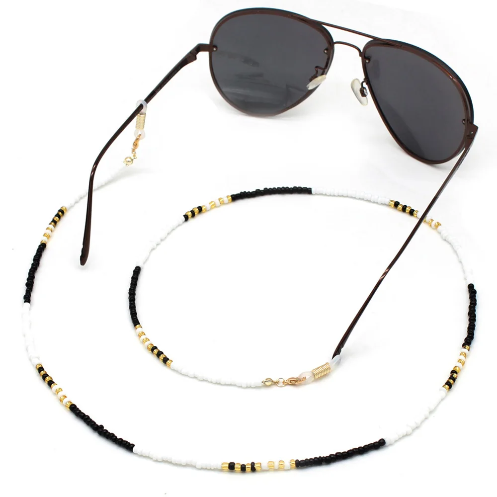 Multicolor Glass Beaded Eyeglass Chain Sunglasses Reading Glasses Strap Eyewear Cord Women's Glasses Accessories