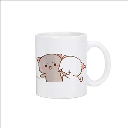 Cute Panda Bear & Kitten Couple Christmas Mug - Kawaii Coffee Milk Cup with Free Shipping - 300ml (22)