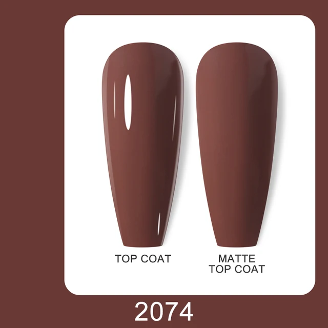 Arte Clavo 15ml Brown Coffee Color UV Gel For Nail Gel Nail Polish Varnish Hybrid Glitter Decoration Base Top Coat Set 2074