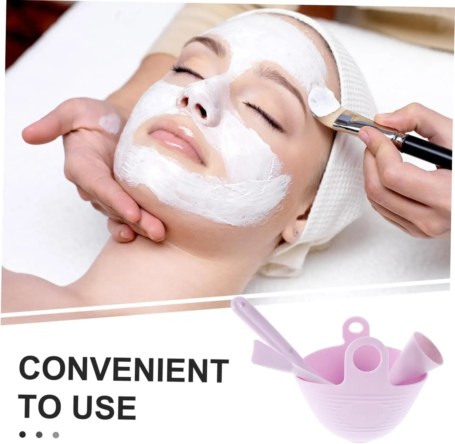 Large Silicone Facial Mask Bowl Set Reusable Face Mask Mixing Bowls Women Girls Home or Travel DIY Skincare Tools Face Massager