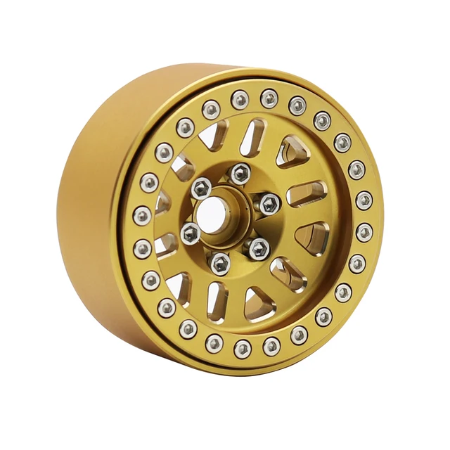 4PCS 1.9" Aluminum Beadlock Wheels For 1/10 RC Crawlers - Pink & Purple, Fits TRX4, SCX10, CC01