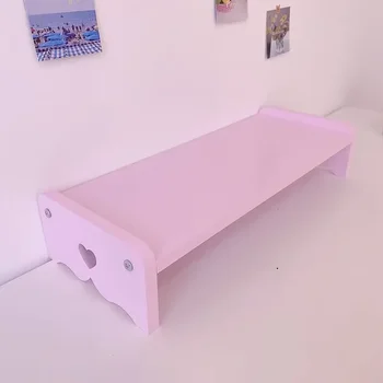 Desktop da ufficio ins rack di stoccaggio rack ragazza cuore monitor portatile schermo aumentare rack di stoccaggio rack decorazione interna