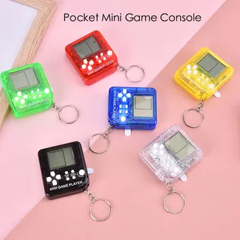 Mini Portable Handheld Retro Video Game Console Keyring Built-in 26Classic Games Battery Included