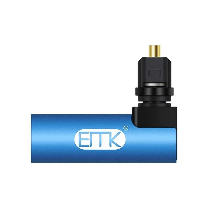 EMK Right Angle Digital Optical Audio Cable SPDIF Toslink 90 Degree Optical Adapter for Speaker Soundbox TV