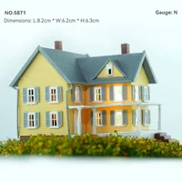 1pc 1:150 N Scale Model Dwelling House American Style Courtyard Model Scale Kit Building Material Diorama Train Railway Layout 1