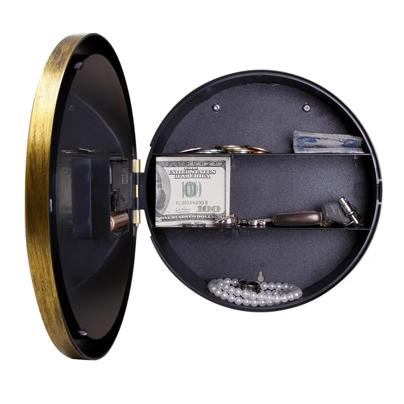 Wall Clock Vintage Home Decoration Safe Box Hidden Secret Storage For Money Jewelry Valuables