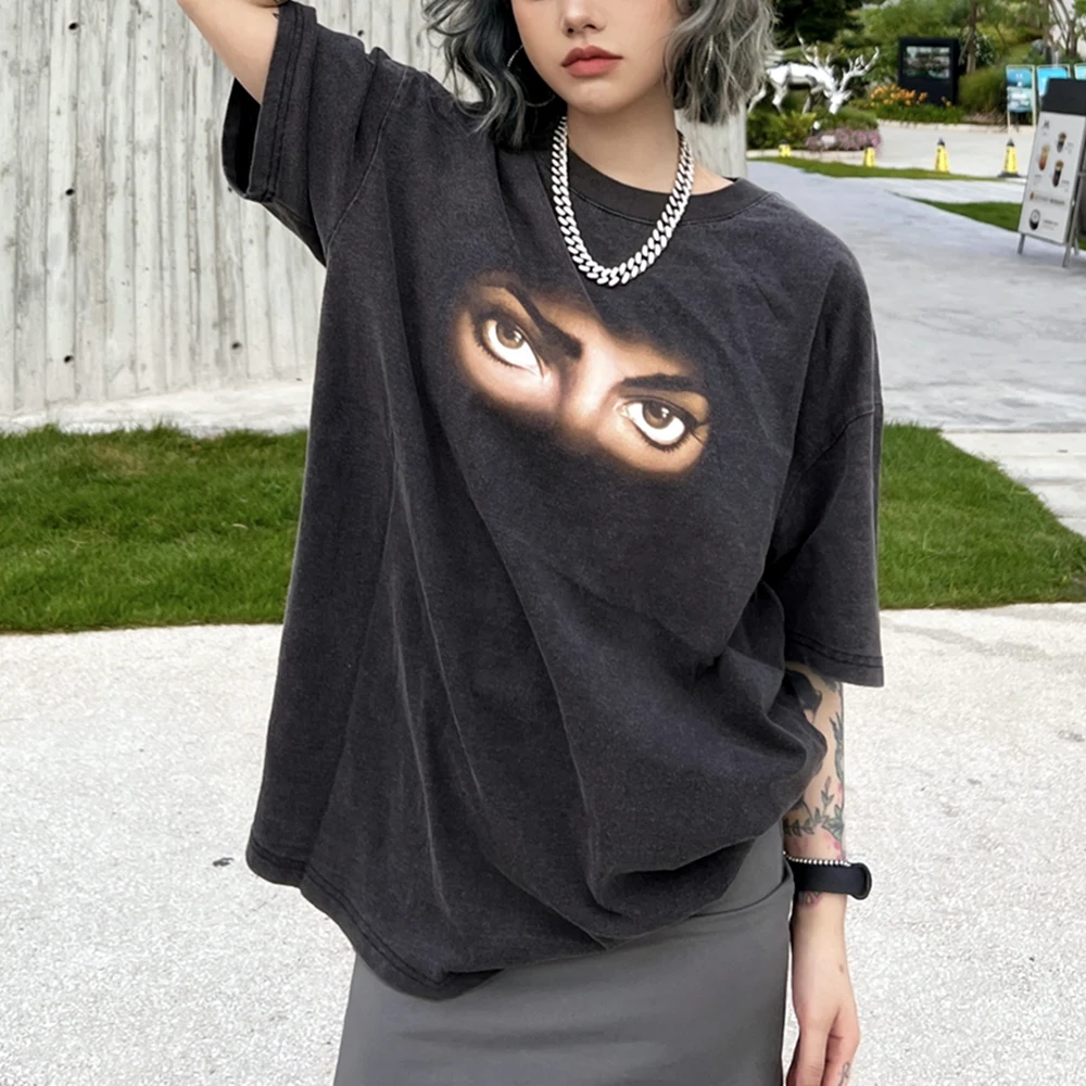 Streetwear Vintage Retro Michael Jackson eyes Graphics Oversized