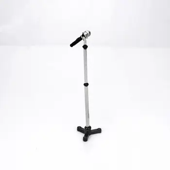 Supporto per Microfono in Miniatura, Modello in Lega Scala 1:12, Accessori per Casa delle Bambole