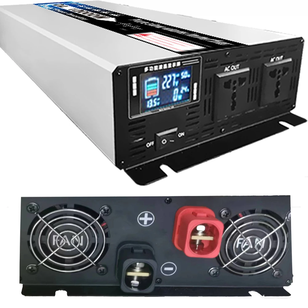 Inverter Solare a Onda Pura da 8000W 10000W 12000W, da 12V 24V 48V 60V 72V a AC 110V 220V, Convertitore di Tensione e Frequenza - Image 6