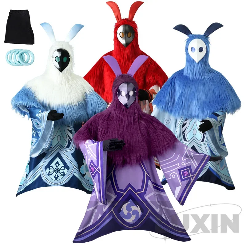 

Genshinimpact Halloween Cosplay Costume Abyss Mage Kigurumi Pajamas Game Anime Winter Flannel Adult Men Women Clothing