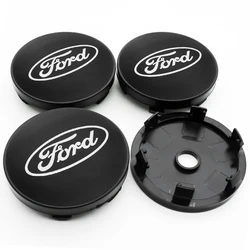 Set of 4 Premium Car Wheel Center Hub Cap Rim Cover Stickers, Multiple Sizes Available (60mm Black)