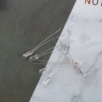 소형 0.07A 3mm 4mm 5mm 1.5V,3V,6V, 9V,12V, 24V 램프 전구 에디슨 백열 필라멘트 쌀, 10 개