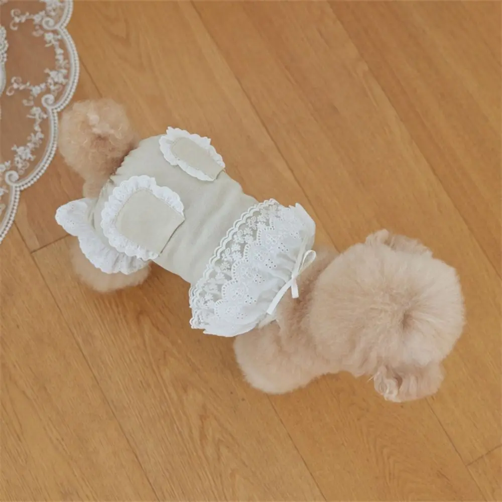 편안하고 부드러운 애완동물 레이스 점프수트 패션 얇은 디자인 강아지 잠옷 통기성 좋은 강아지 옷 여름