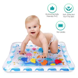 Baby Water Mat Tummy Time Fun Play Activity Center Baby's Stimulation Growth Inflatable Sensory Toys For Above 3 Months Newborn