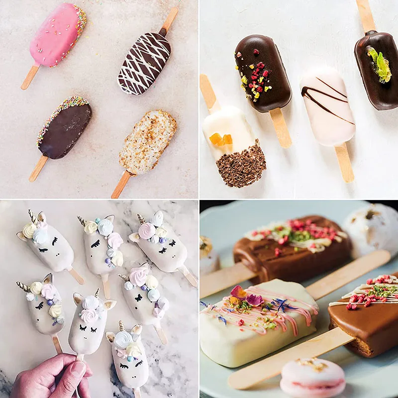 Silicone Ice Cream Mold DIY Chocolate Dessert Popsicle Moulds Tray Ice Cube Maker Homemade Tools Summer Party Supplies