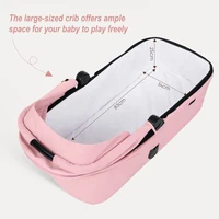 Poussette Bébé Pliable 2-en-1 avec Système de Voyage, Châssis en Aluminium Haute Qualité, Poussette Pliante pour Nouveau-né et Nourrisson 0-4 Ans 4