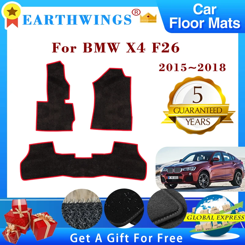 

For BMW X4 F26 2014 2015 2016 2017 2018 Car Floor Mats Rugs Panel Footpads Carpet Cover Cape Foot Pads Auto Accessories Stickers