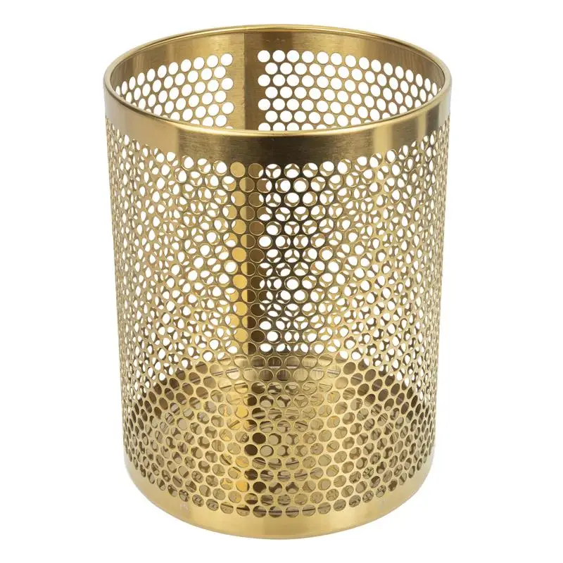 

Trash Can Waste Bin Basket Garbage Bathroom Kitchen Rubbish Metal Container Storage Mesh Stainless Steel Wastebasket Office