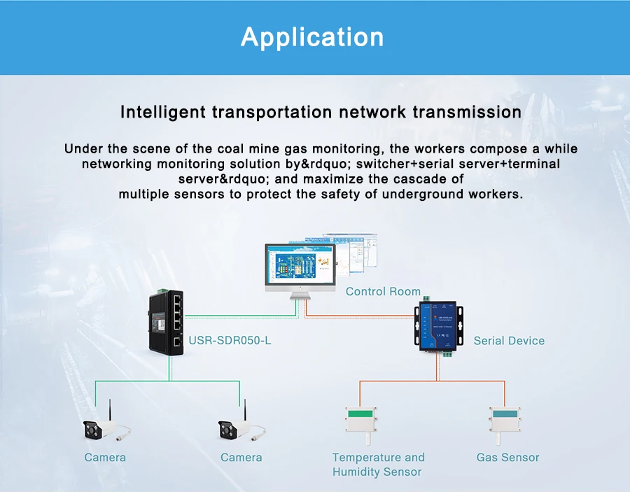 SDR050-L 5-LAN Ports 10/100M Unmanaged POE Industrial Ethernet Switch