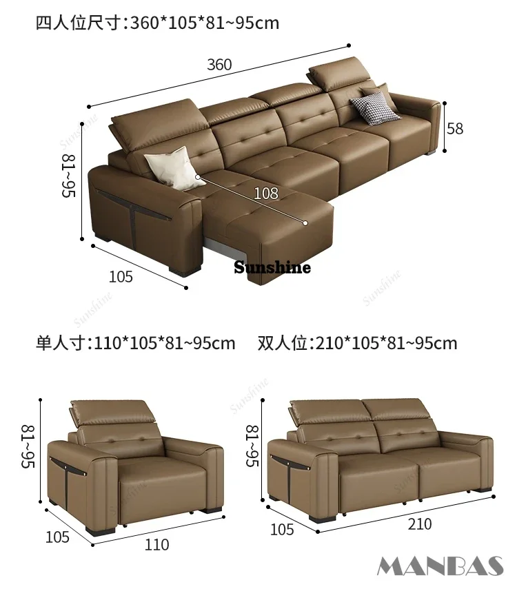 Leather Electric Sofa Bed 6