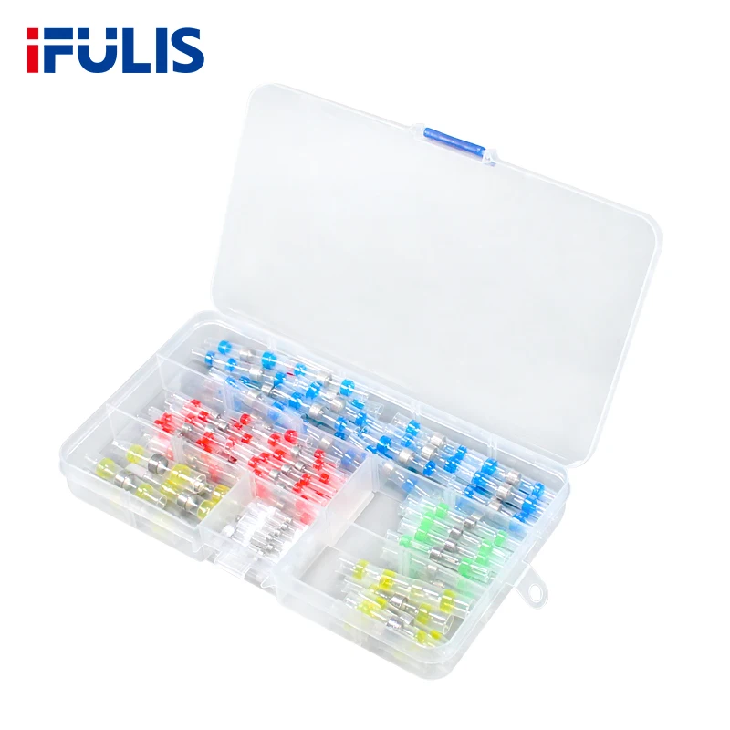 Wire Connectors 100PCS Heat Shrink Solder Kit Waterproof Insulated Electrical Butt Splices Seal Sleeve Tube wire connectors terminal connector electrical connectors plug soldering terminal