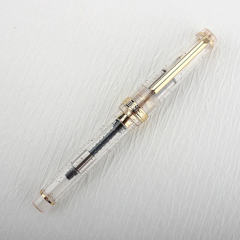 thumbnail image 1 of Acrylic Fountain Pen Model 82 with Golden Trim, Converter, and Nib Options, 1 of 5