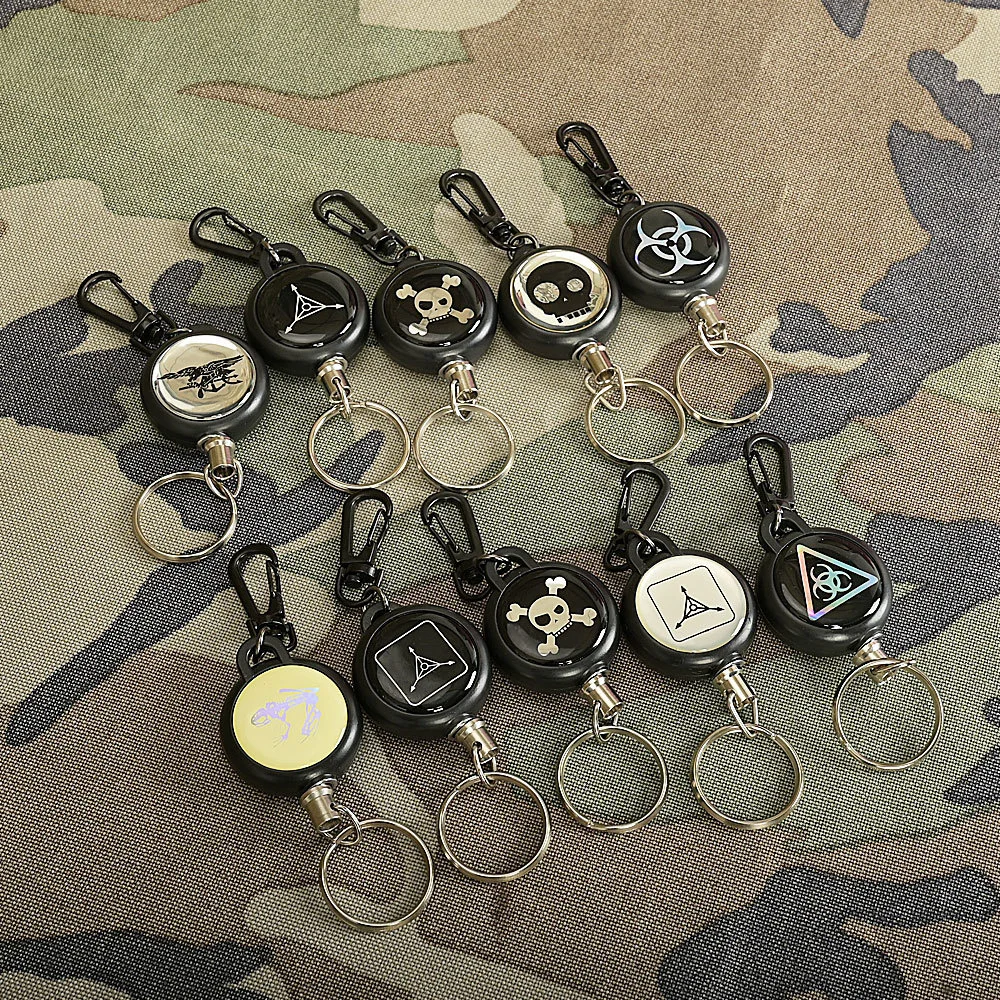

Tactical EDC Outdoor Steel Rope Burglar Keychain Retractable Key Chain Gift Camping Hiking Key Ring Tools Accessories