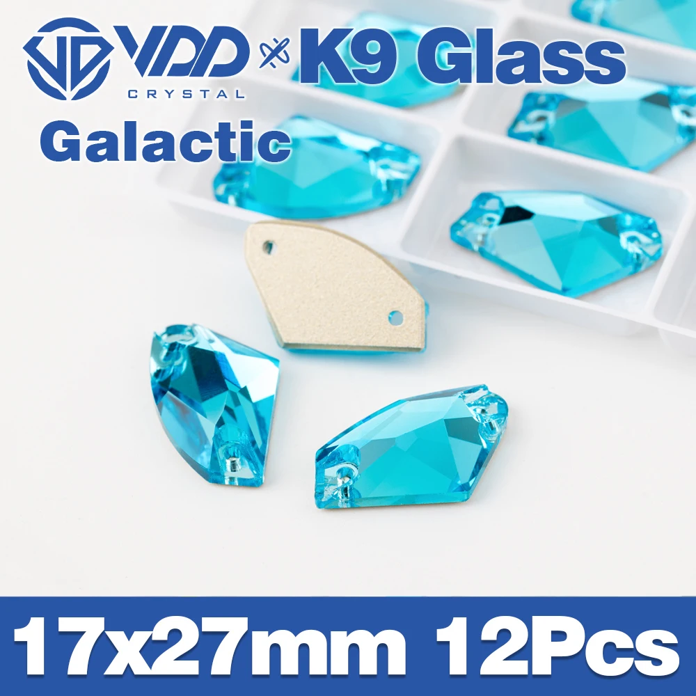 VDD S116 Aqua Blue Chamfer Top Qualität K9 Glas Nähen auf Strass Kristall Nähen Flatback Steine für Kleidung Hochzeitskleid – Detail 15