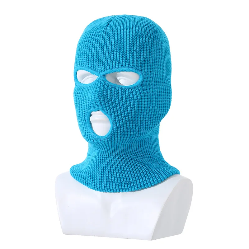 3-Hole Knitted Full Face Cover Ski Mask, Winter Balaclava Warm Knit Full  Face Mask for Outdoor Sports 