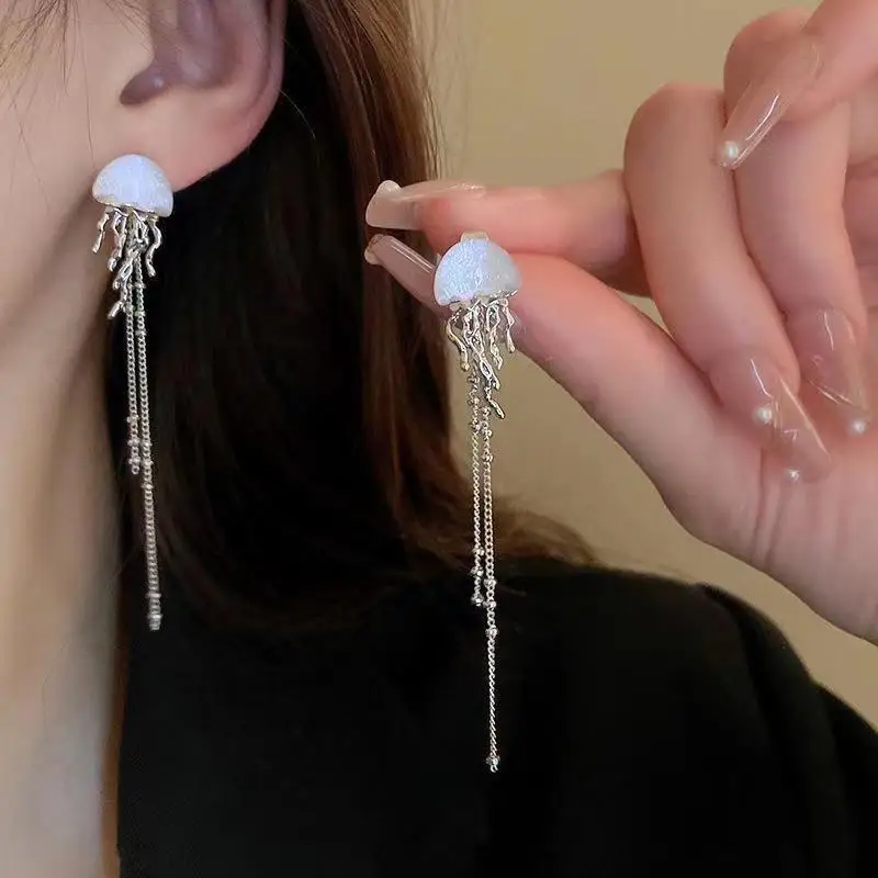 【TATIANA】Dewline Dangle Hoop Earrings 韓国発 ピアス TIANDE Gold Color Dangle Hoop Earrings for Women Fashion