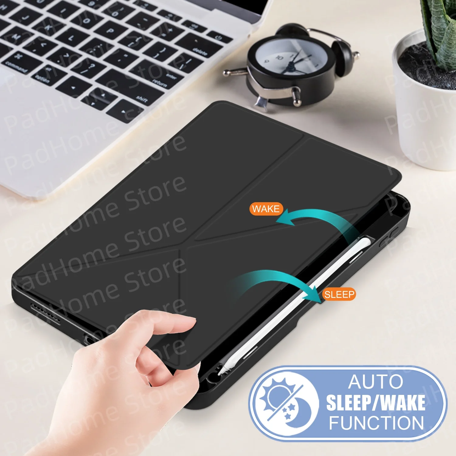 Magnetic Deformation Stand Tablet Case with Pencil Holder, iPad 10.9in 2022