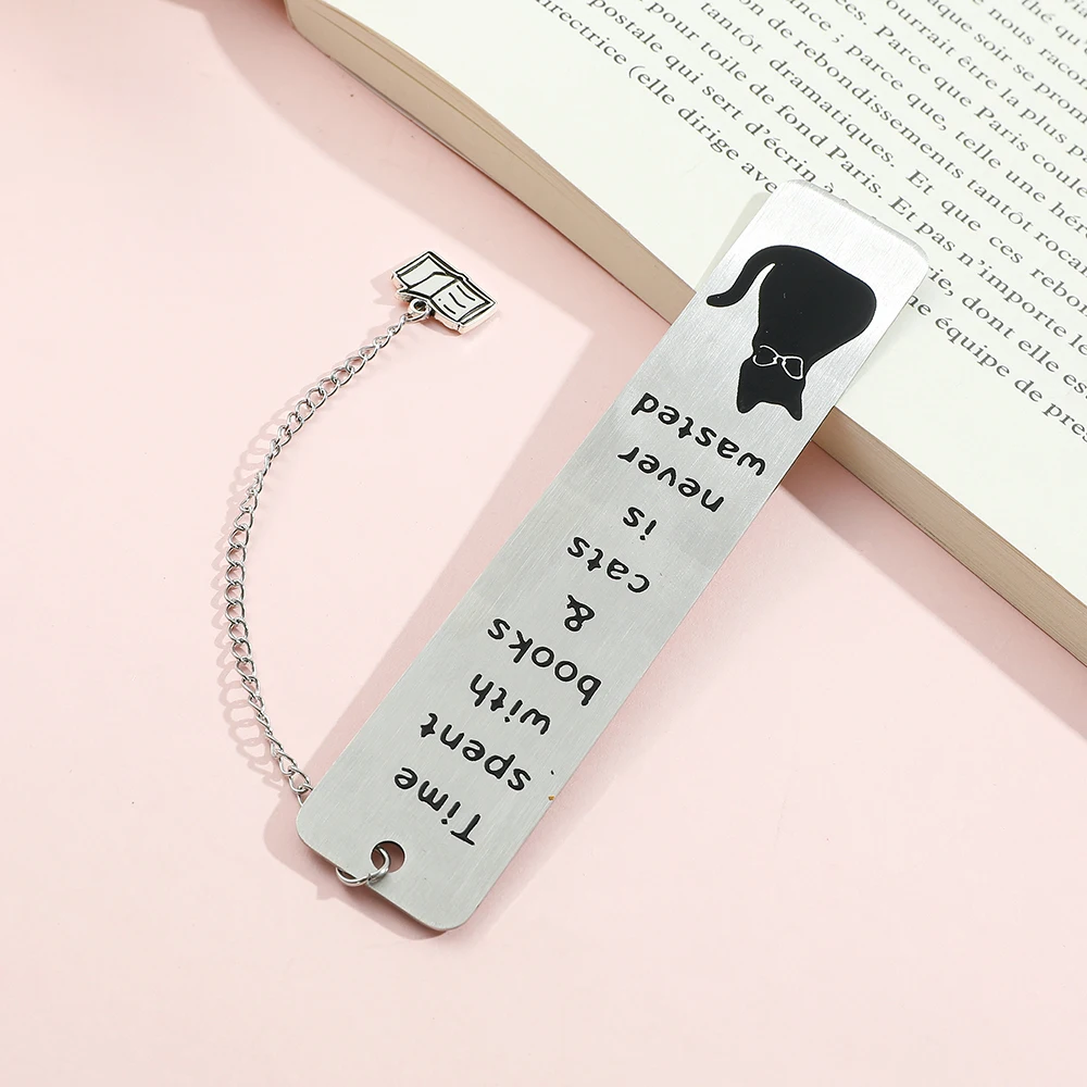 Metal Bookmark 1Pcs Cute Cat For Book Fans Collections School Supplies Gifts Friends Teachers Reading Markers