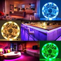 25/50/100/130/200FT RGB LED Smart Light Strip, App & 24-Key Remote Control, Music Sync, 24V, Multiple Modes for Living Room Bedroom Courtyard Party Halloween Christmas Decor 4