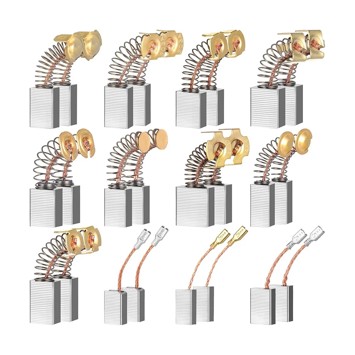

24 Pcs Electric Motor Brushes Carbon Brushes Replacement Part for Repair 12 Different Sizes