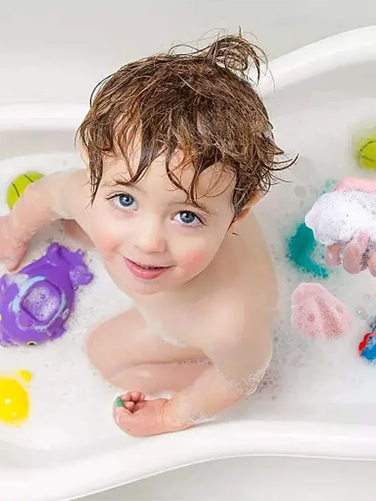 Baby Cute Animal Sponge Toys Bathing Natural Kids Infants Toddler Bath Shower Time Shapes Konjac Baby Bath Toys Tub Sponge