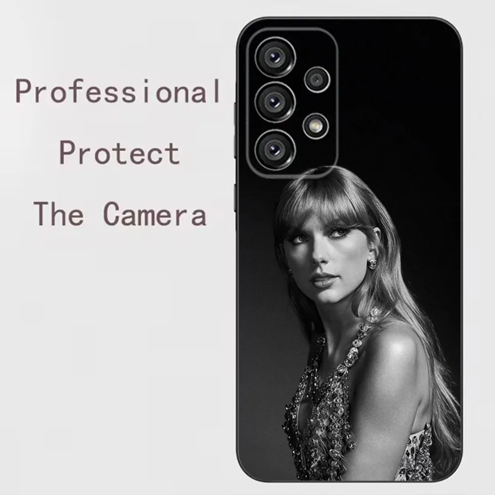 thumbnail image 1 of Funda para teléfono T-TaylorS TTPD S-SwiftS para Samsung Galaxy A91, A80, A73, A72, A71, A53A52, A32, A31A22, A21s, A20, cubierta negra, 1 of 4